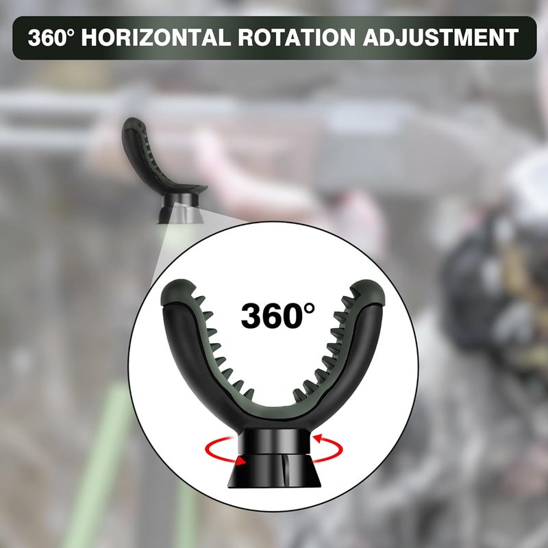 Manbily U-Shaped Yoke Shooting Mount Rest Stick Head, 360° Rotation, 3/8 inch & 1/4 inch Screw Thread for Hunting, Tripods, Bipods, Monopods (U-1) - Image 3